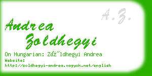 andrea zoldhegyi business card